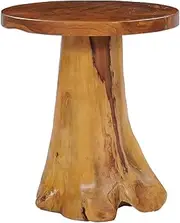 vidaXL Coffee Table Solid Teak Wood - Versatile Round Table with Unique Root Base for Living Room, Office
