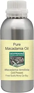 Devprayag Pure Macadamia Oil (Macadamia ternifolia) Natural Therapeutic Grade Cold Pressed 1250ml (42 oz)