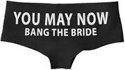 [NE Beauty] You May Now Bride Womens Boy Short (Set of 1) Black