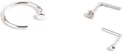 [Lovisa] 925 Sterling Silver Ball Diamante Nose Ring | Premium 925 Sterling Silver | Hypoallergenic | Timeless Designs