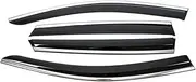 Windows Visor Window Visor Fit for Great Wall Fit for HAVAL H9 2015 2016 2017 2018 2019 2020 2021 2022 Door Side Window Guard Deflectors Car Vent Visor Rainproof(Chrome Strip)