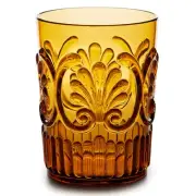 NEW Flair Decor Acrylic Tumbler Scollop Amber