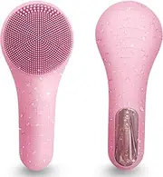 Face Scrubber, ROOBUCK Facial Cleansing Brush, Waterproof and Rechargeable Face Scrub Brush for Men & Women, Cleansing, Exfoliating and Massaging, Electric Face Wash Brush(Pink)