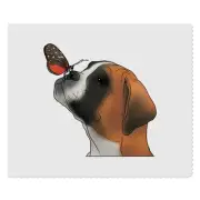2 x 'Boxer Dog & Butterfly' Lens Cleaning Cloths (LC00020538)