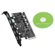 PCIe to Expansion Card 20 Gbps Bandwidth 5 Ports( 2*USB-A 3*USB-C) For Mac