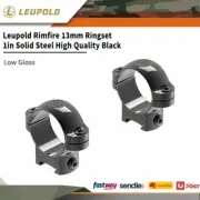 Leupold Rimfire 13mm Ringset 1in Steel High Quality Black Low Gloss #le49949
