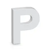 4pc P Letter Alpha Art 20cm Home Decor Decorative Party Celebration Wooden