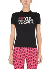 [Versace] Versace-T-Shirt "I ♡ You But..."-Donna 40