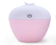 Mini Portable USB Humidifier 120ML Wish Bottle Ultrasonic Humidifier Cool Mist Air Purifier with LED Light Touch Switch Aroma Diffuser-PINK
