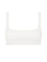 Matteau | Nineties Crop Top in White | The UNDONE