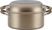 Anolon Advanced Home Hard-Anodized Nonstick Two Step Meal Set (5 Qt. Dutch Oven & 10" Everything Pan Lid, Bronze)