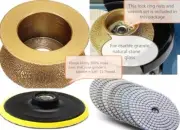 3/4" 1-1/4" Full Bullnose Router Bit Diamond 4" Polishing Pad granite marble
