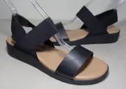 Kensie Size 8.5 M EVERLEE Black Wedge Heel Sandals New Women's Shoes