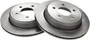 TRQ Rear Disc Brake Rotor Pair Set for 2003-2011 Ford Crown Victoria / 2003-2011 Mercury Grand Marquis / 2003-2004 Mercury Marauder