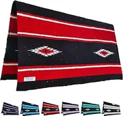 Majestic Ally 36"x 34" Navajo Design Acrylic Saddle Blanket -2.4 lbs (Red and Black)
