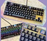 Black & Custom Keys MX Mechanical Gaming Keyboard RGB Rainbow Backlit NEW