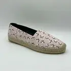 $495 Saint Laurent Solaris Pink Star Canvas Espadrille Sneaker 572668 1446