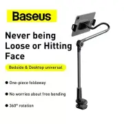 Mobile Phone Tablet Holder Clip Mount Stand 360° Baseus Bed Bracket Clamp Black