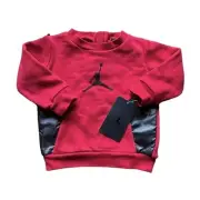 NWT Air Jordan Jumpman Bred Jumpsuit Pullover Sweater Jumper Infant 24M