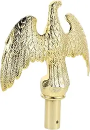 Abaodam Gold Flag Pole Eagle Topper: Animal Finial Telescopic Sectional Flagpole - Outside House Ornament for Garden Yard Patio Lawn Decor