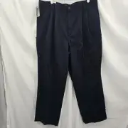 NWT Dockers Recode Signature Khaki Pleated Cuffed Loose Fit Navy Blue Mens 38x29