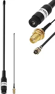 Meshtastic LoRa Antenna 915MHz 10dBi Gain - Long Range Soft Whip with SMA Male Connector + 15cm IPEX Extension Cable for Meshtastic LoRa Maker ESP32 V3 Development Board (Enhanced Version, 39cm)