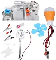 [Respicefinem] Educational Model Steam Engine Components 22. 0×15. 0×13. Type Fan Stirling Engine Miniature Hot Power Generator Physics Teaching Model Small Steam Engine Power