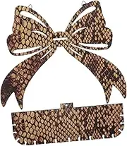 Alipis Unique Bow Shape Wooden Shelf Wall Hanging Decor for Office Living Room
