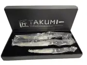TAKUMI Japanese 3 Piece Artisan Chef Knife Slicing Knife Utility Knife 67 Layers