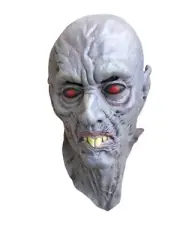 GRAY ZOMBIE MASK. LATEX . ADULT SIZE.