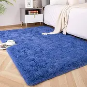 Plush Carpets Fluffy Ultra Soft Indoor Modern Area Rugs Living Room Play Mats for Children Bedroom Home Decor Nursery Rug,Sand Cyan,160X200cm