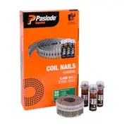 PASLODE 50mm Coil Nails & 3 Fuel Cells - 2400 Pack B40022