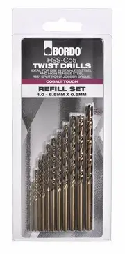 Bordo 2011-M1S - Cobalt Jobber Drill Refill Set 1.0-6.5mm