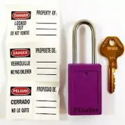 Master Lock S33PRP 1-3/8" x 1-13/16" Thermoplastic Lockout Padlock