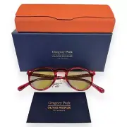 Oliver People Gregory Peck Sunglasses Clear Red Photochromic Breath Logo w/case