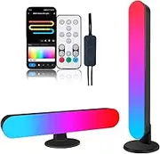 Noger Smart LED Light Bars, 10.4inch RGBIC WiFi Gaming Lights USB Ambient Lighting with Remote, APP and Controller Control, Music Sync, TV Backlight Compatible with Alexa and Google Assistant, 2 Pack