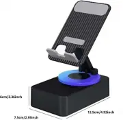 Wireless Audio Bluetooth Speaker W/ Phone Stand Colorful Ambient Light 300° Fold