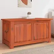 Storage Chest with Lid Brown Solid Wood Acacia Furniture Home Organization