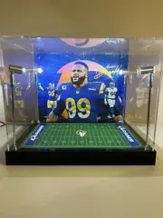Aaron Donald Custom Full Size Helmet Display With LED Lights - Rams