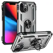 For iPhone 13 mini Case,Armour Shockproof TPU/PC Cover,Ring Holder,Silver