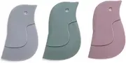 Pan Scraper Silicone Scraper, Penguin Shape Kitchen Cleaning Tool Pans Bowls Baking Washing Cleaning Tools Plate Scraper, 3Colors