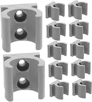 SAFIGLE Pack U-shape Clamp for Wheelchair Commode Chair Plastic Easy Install Grey Pipe Clamp Fordrive Wheelchair Accessories