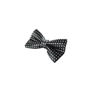 Boys Black With White Small Polka Dots Patterned Bow Tie