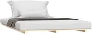 vidaXL Bed Frame, Bedroom Furniture Wooden, Double Bed Mattress Base Support, Platform Slat Bed Frame, 137x187 cm Double Solid Wood Pine