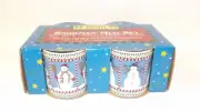 Set (4) Debbie Mumm Christmas Snowman 12 Oz Ceramic Mugs