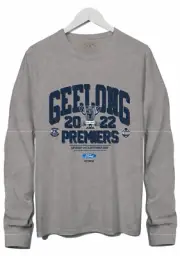 Geelong Cats 2022 Premiers Long Sleeve Tee Shirt Mens Small - 2XL Grey COTTON:ON