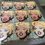 Vintage Mill Street Design Andy Warhol Art Print Marilyn Monroe Diptych Throw