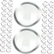 COHEALI 200pcs Glass Flat Beads Glass Beads Stone Decor Landscape Glass Decor Flower Pot Stones Stone Fish Tank Decors Clear Bead Glass Rocks Craft Beads Stones Decor Transparent