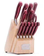 Hampton Forge Argentum Red 14Pc Knife and Block Set
