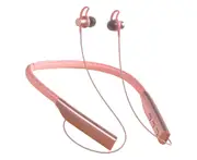 Sport Earphones Heavy Bass Wear-resistant Portable HiFi Neckband Bluetooth-compatible 5.0 Earphones for Android/for iPhone - Pink